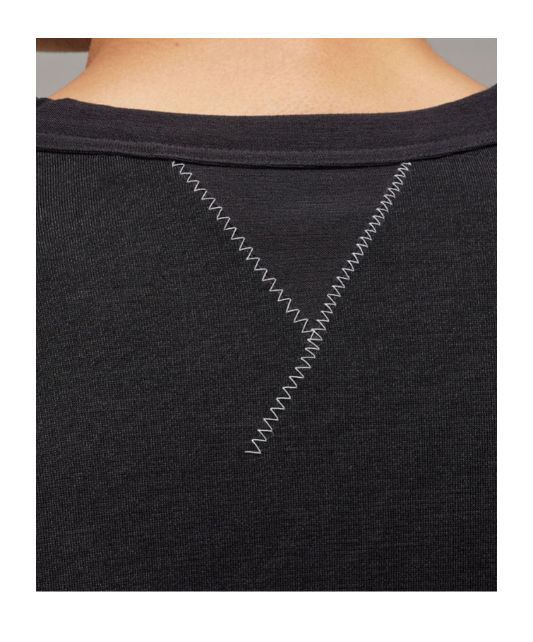 Y-3 Open-necked Black Shirt In Black