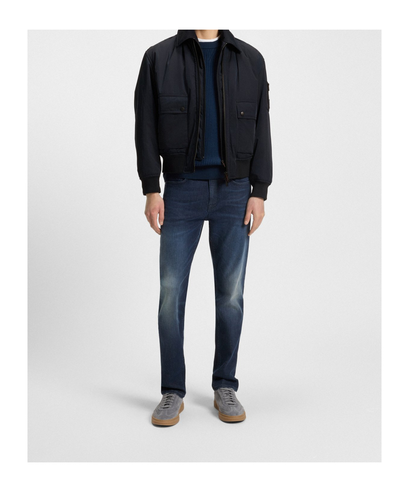 Hugo Boss Bomber Jacket In Blue