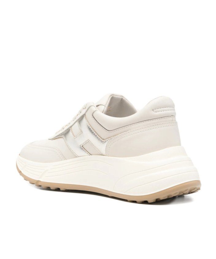 Hogan Logo Patch Round Toe Sneakers In Multi