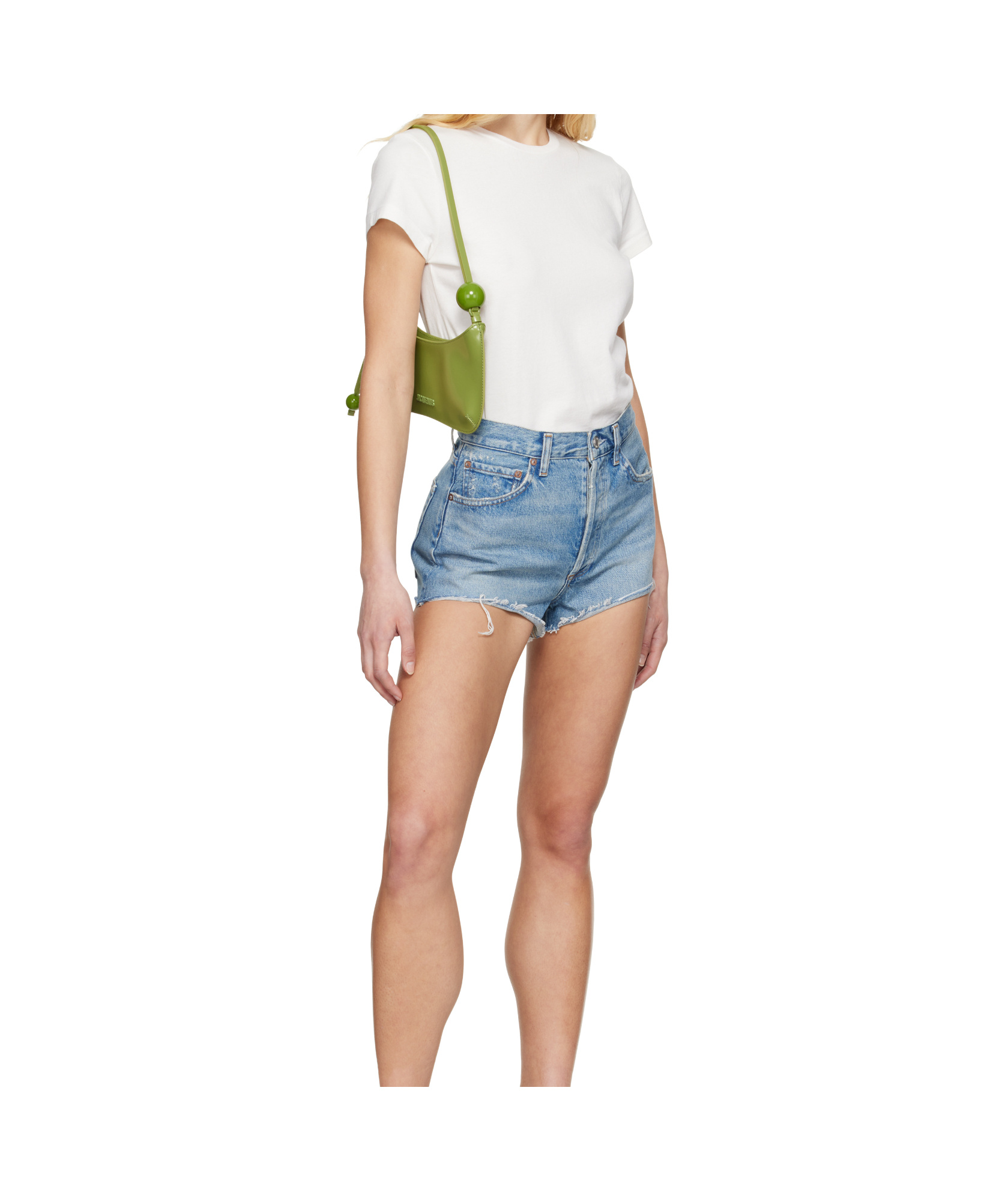 AGOLDE DENIM SHORTS WITH BELT LOOPS