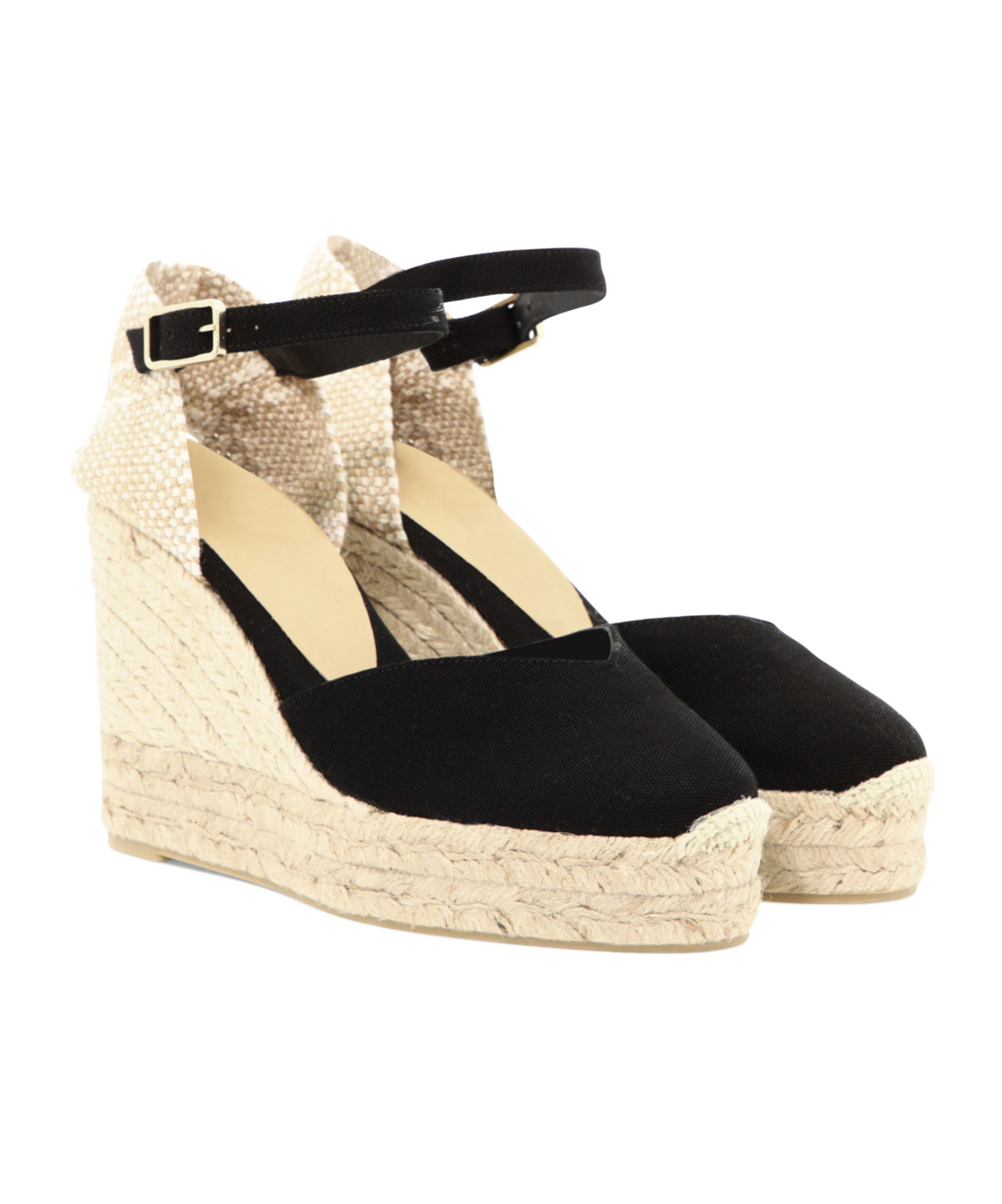 Castaã±er Bianca Canvas Ankle-strap Espadrille Sandals In Nude