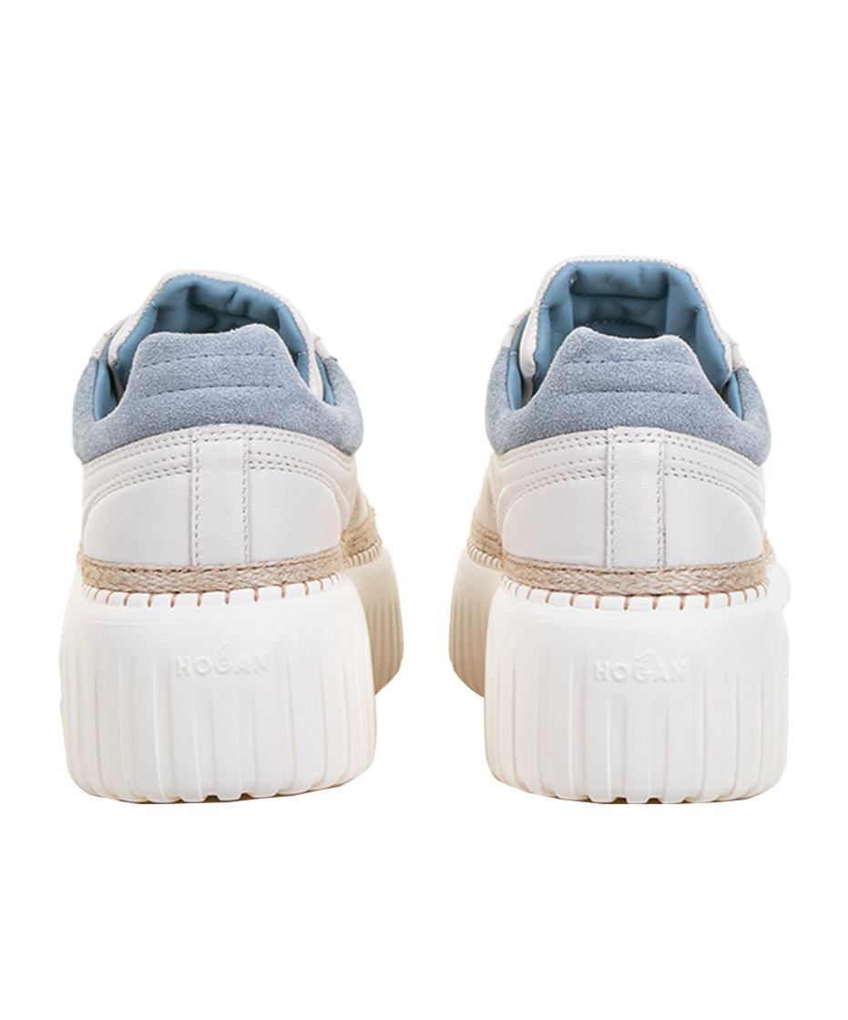 Hogan H-stripes Round-head Low-cut Casual Shoes In White