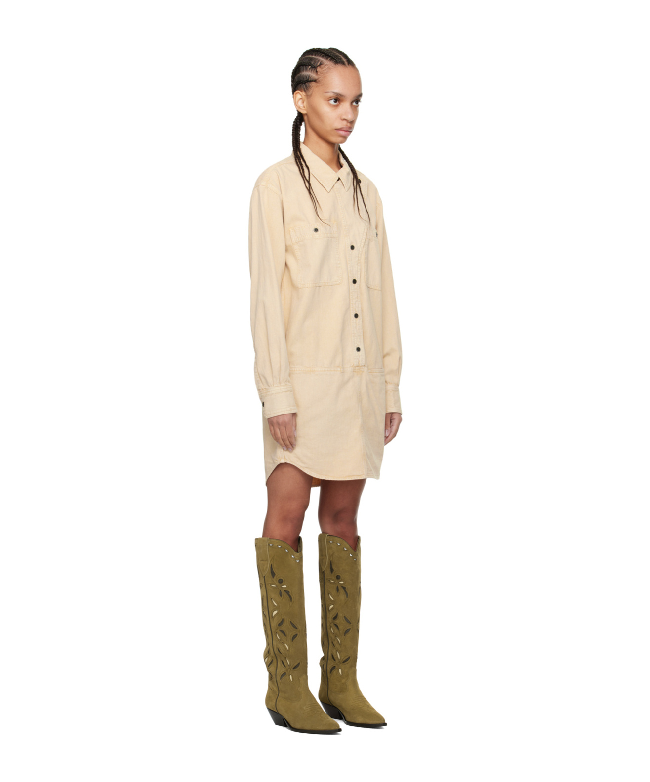 Isabel Marant Étoile Beige Ilaya Minidress In Neutral