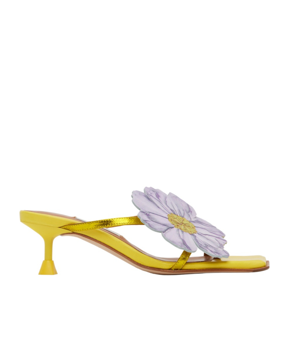 Miista Square-headed High-heeled Sandals In Multicolor