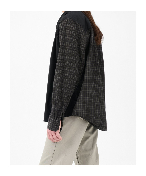 Our Legacy Check Pattern Collared Long Sleeve Shirt In Black