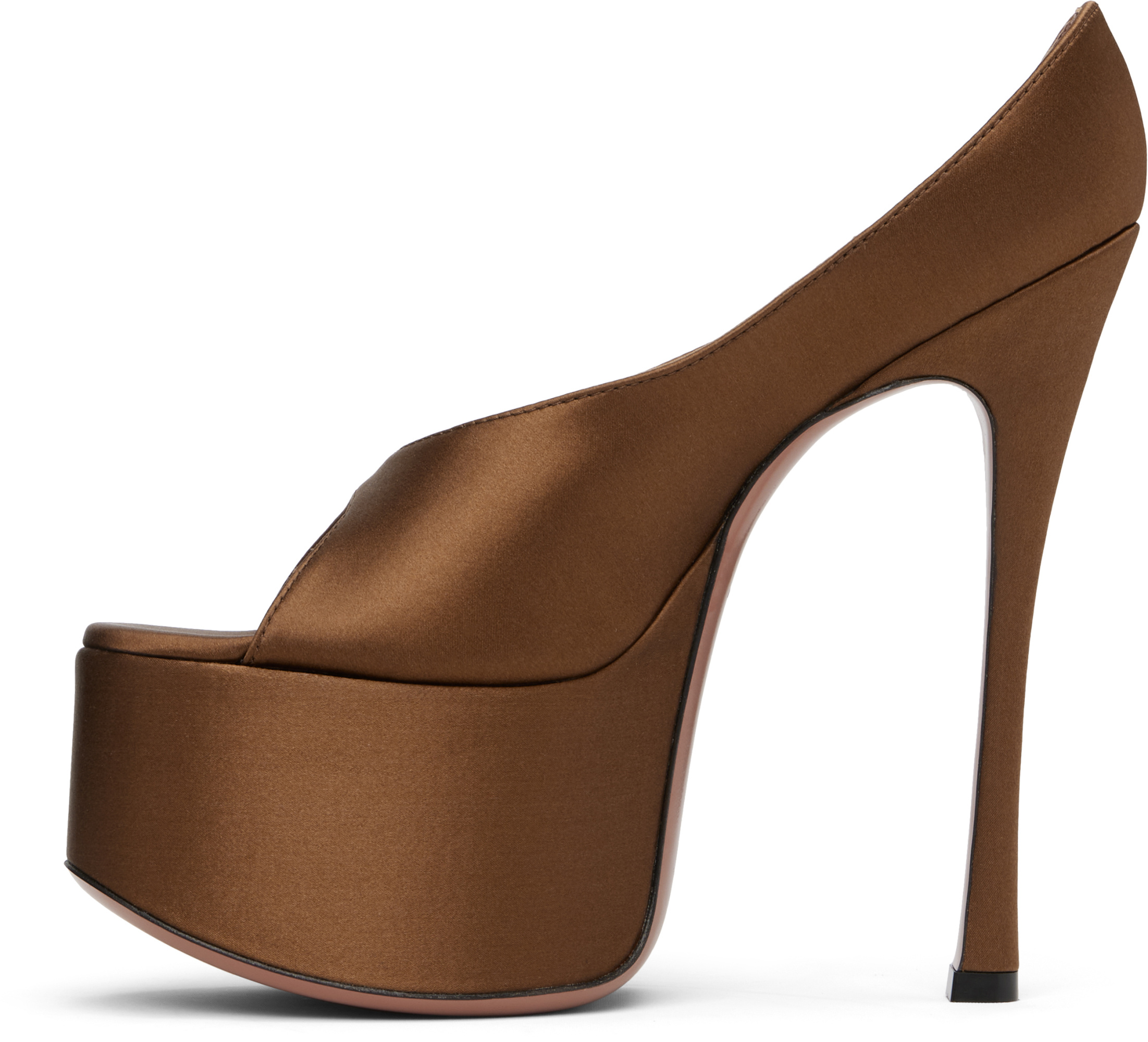 Amina Muaddi Anok Plateau High-heeled Sandals In Brown