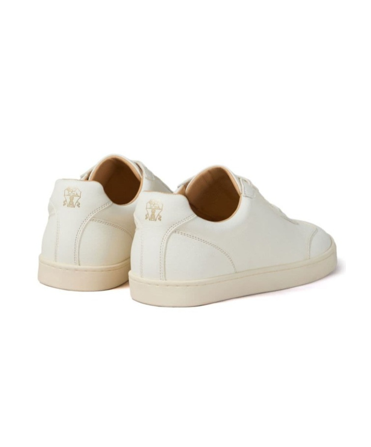 Brunello Cucinelli Essential Leather Sneakers In White