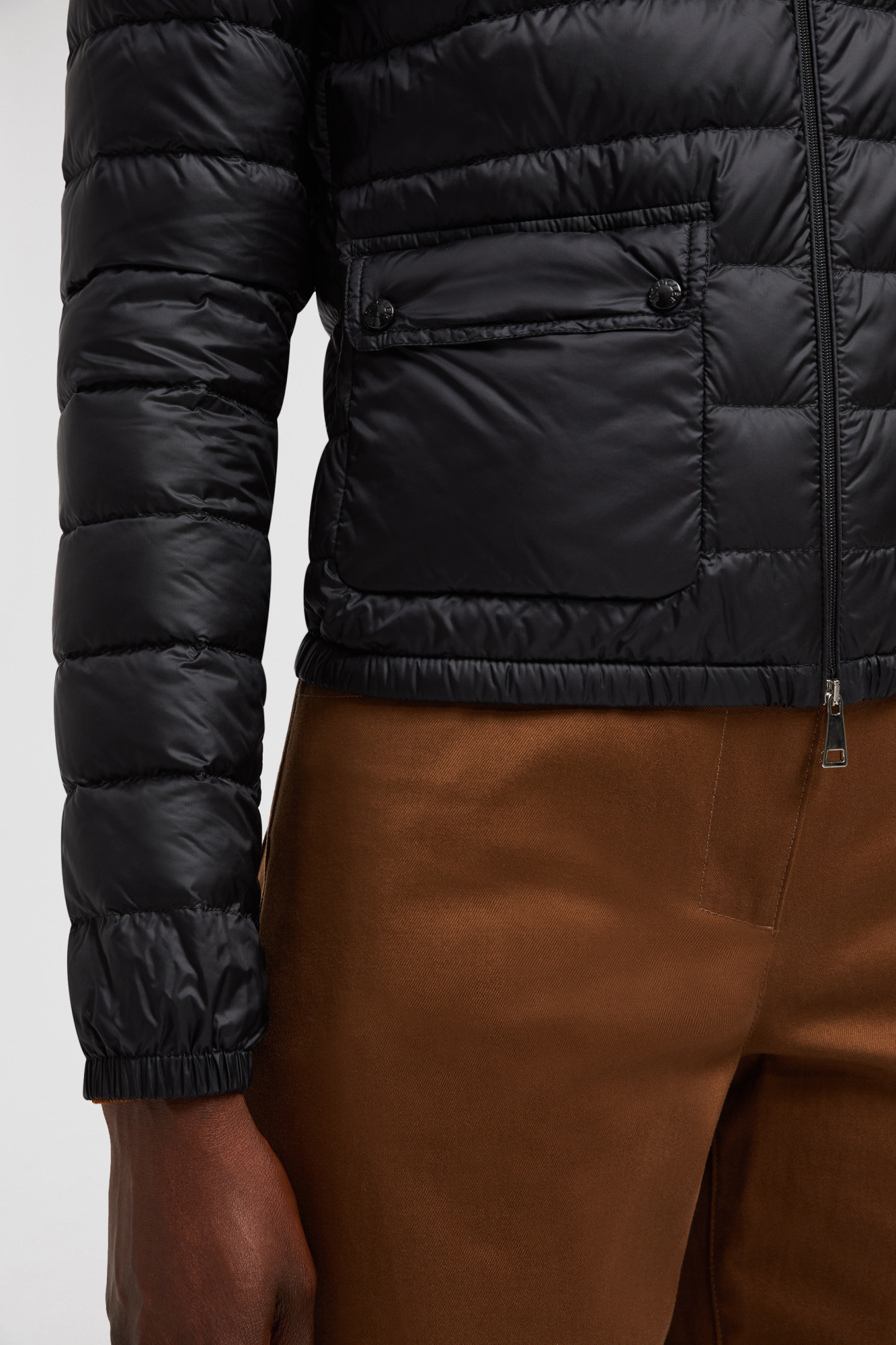 Shop Moncler Lans Short Down Jacket In Black