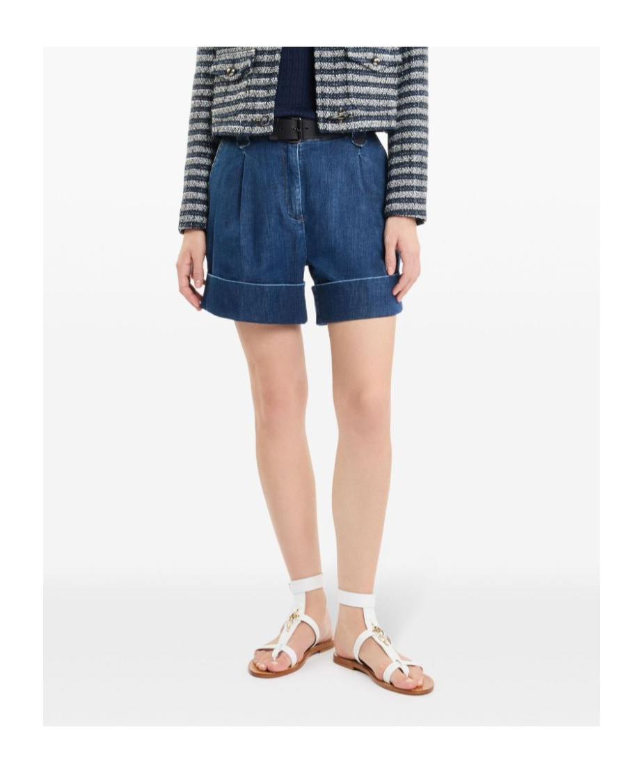 Fay Bermuda Shorts High Waist In Blue