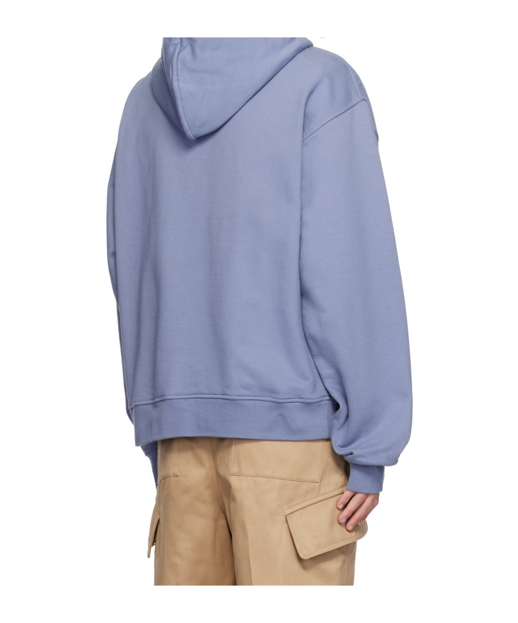 Marni Blue Argyle Logo Hoodie In Blue