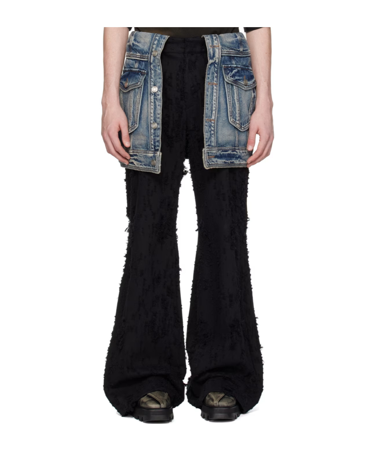 Juunj Layered Vintage Casual Pants In Multi
