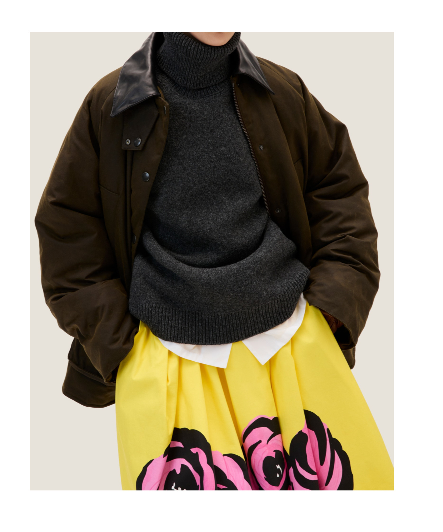 Miu Miu Waxed Canvas Blouson Jacket In Black