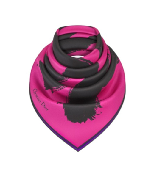 Dior Square 90 Graffiti Scarf In Pink