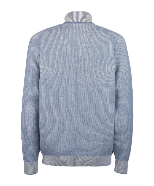 Sease Ribbed Reversible Turtleneck Sweater In Multi
