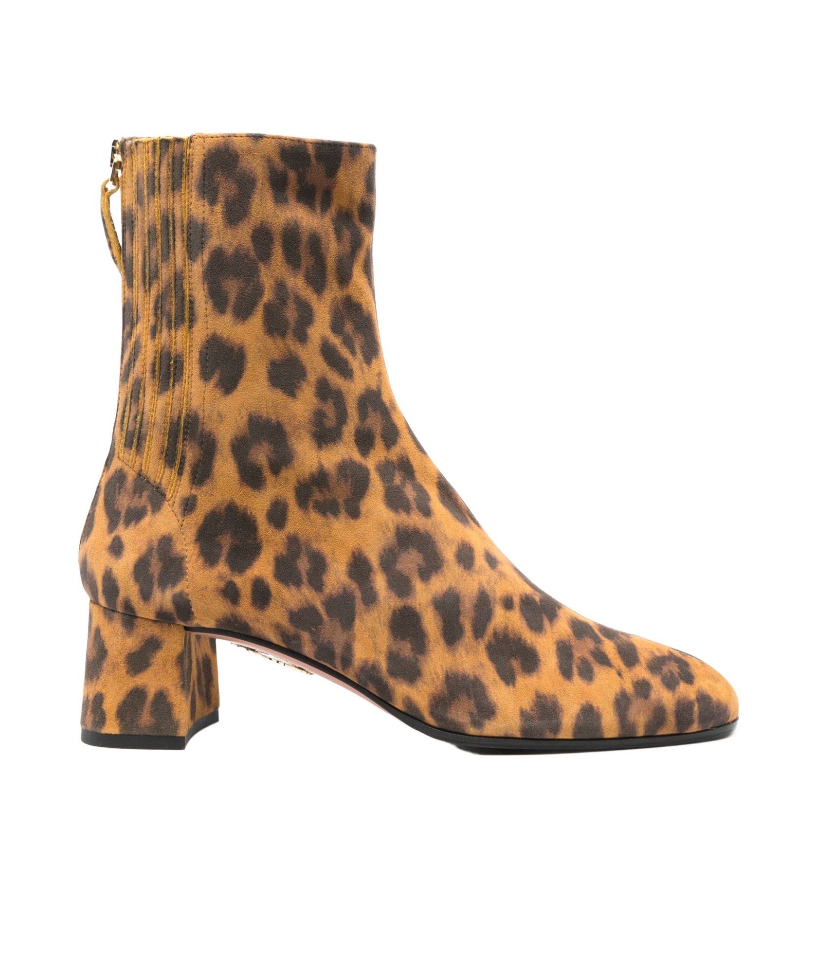 Aquazzura 50mm Animal-print Boots In Brown