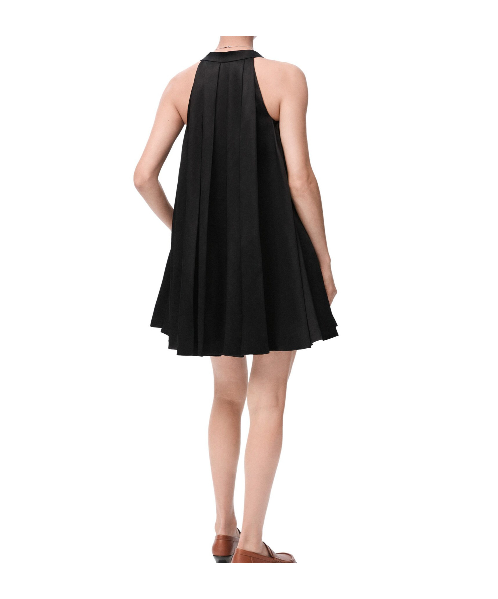 Loewe Mini Abito In Raso Nero Donna In Black