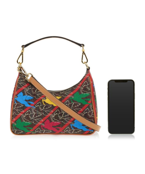 Etro Motif-print Shoulder Bag In Brown