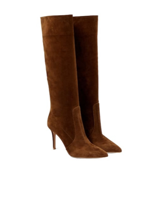 Gianvito Rossi Suede Knee-high Boots In Brown