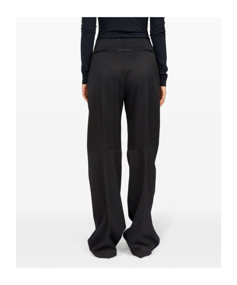 Mm6 Maison Margiela Zippered Casual Pants In Black