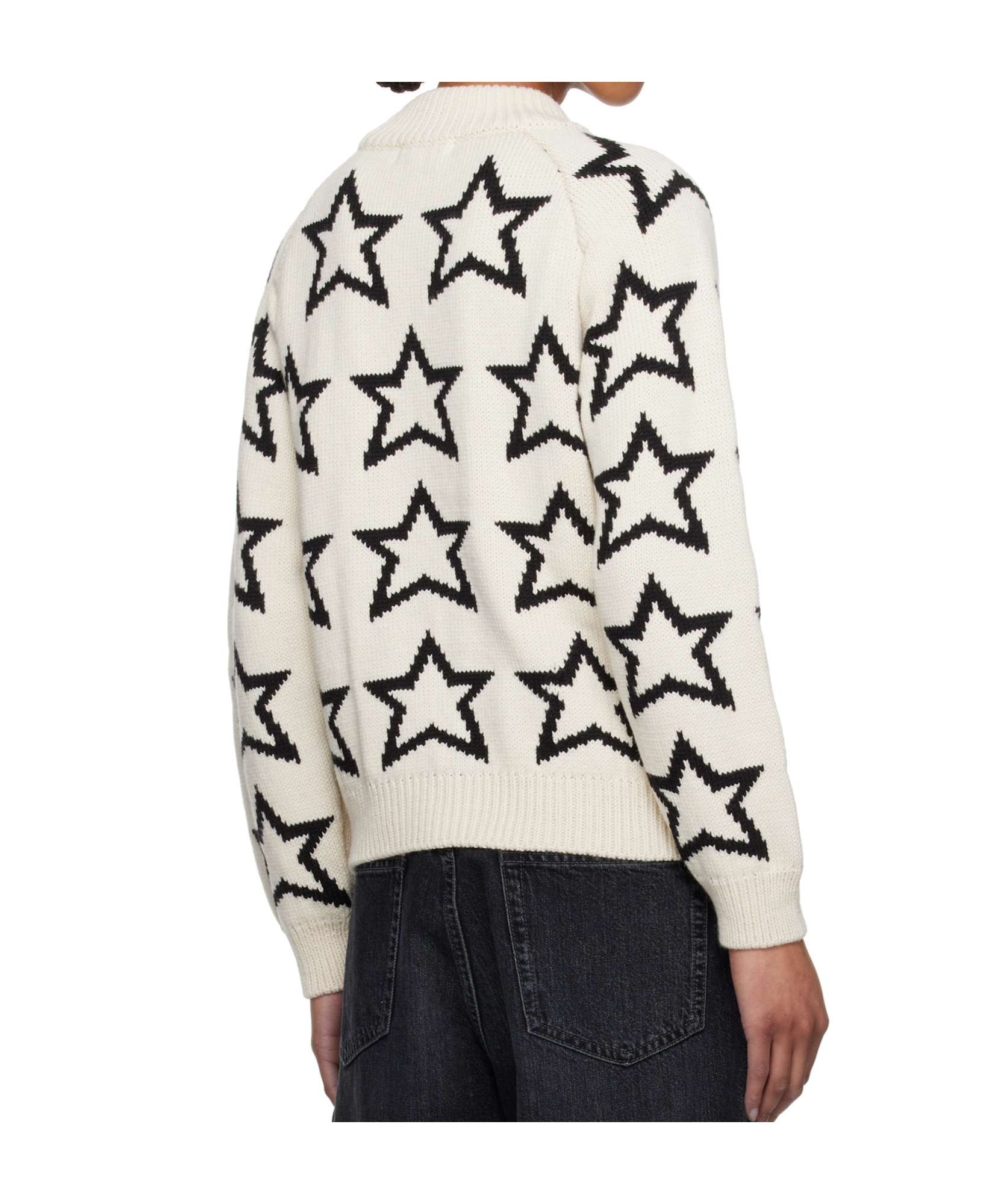 Re/done Long Sleeve Sweater In White