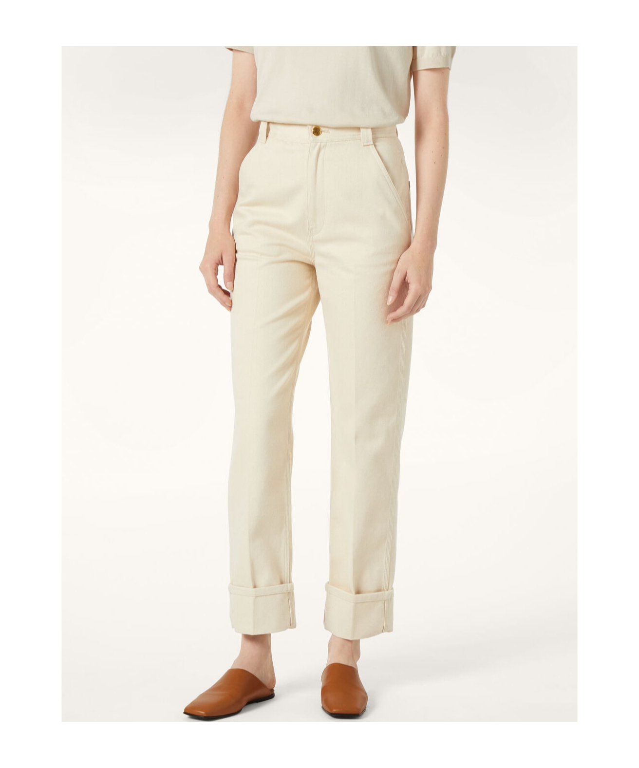 Loro Piana Jeans With Belt Loops In Soft Sand
