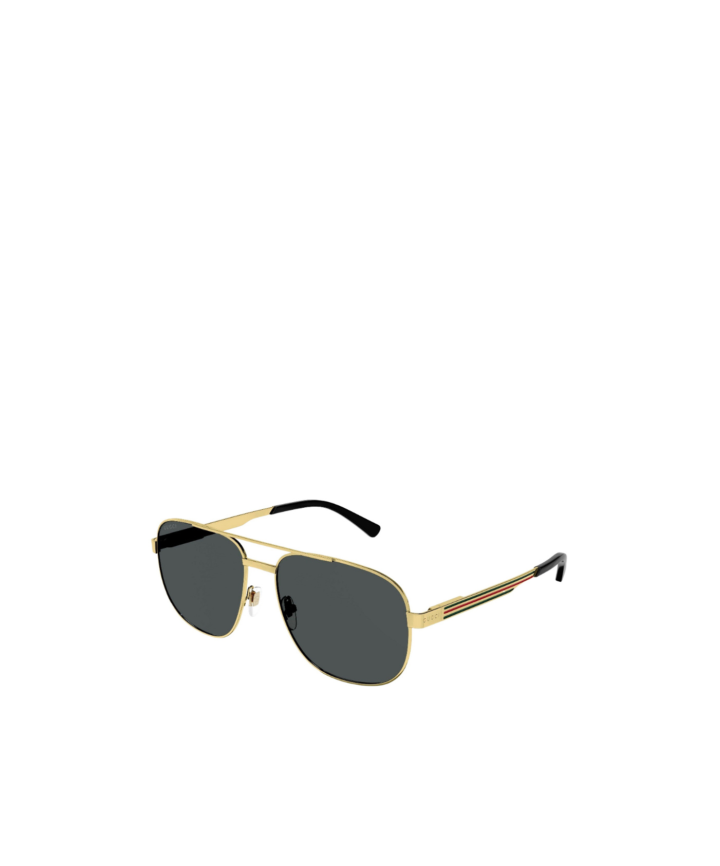 Gucci Double Beam Pilot Sunglasses In Black