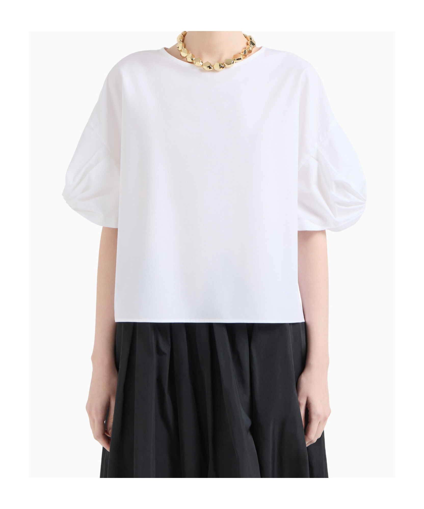 EMPORIO ARMANI TWIST-DETAILED BLOUSE