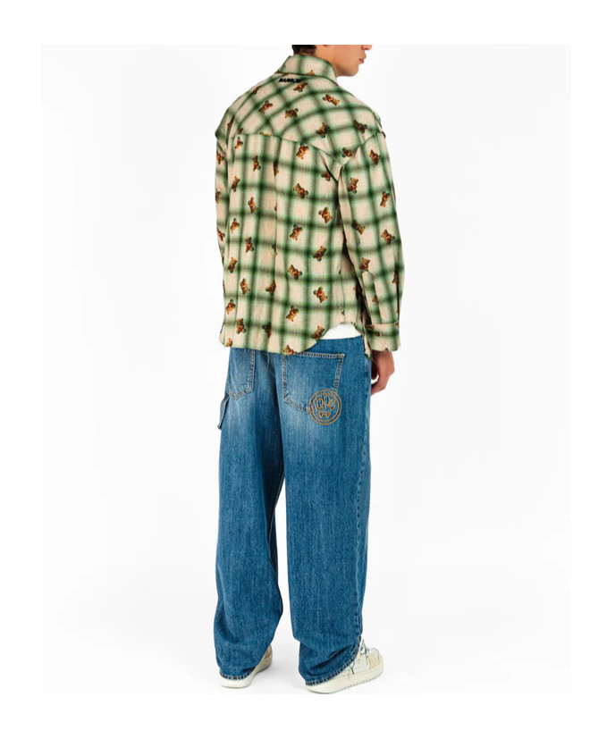 Barrow Printed Long-sleeve Shirt In Green