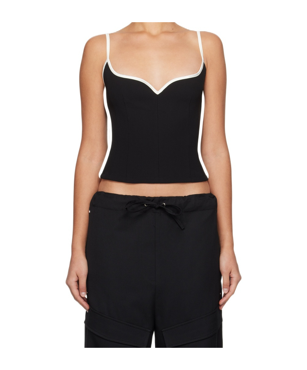 Paris Georgia Heart-shaped Vest In Black