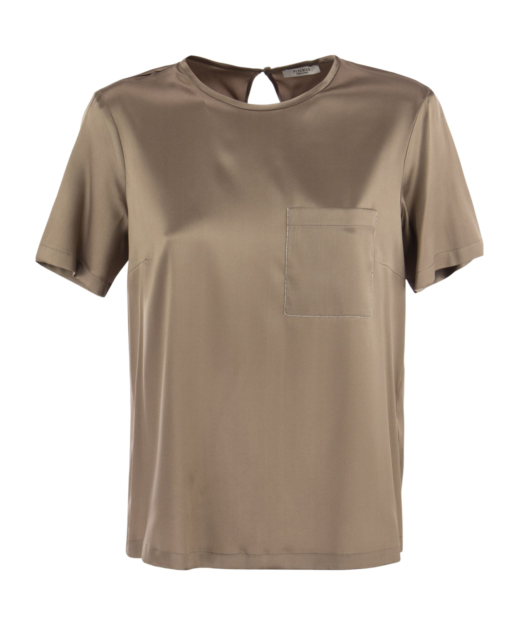 Peserico Silk Chiffon T-shirt In Gray