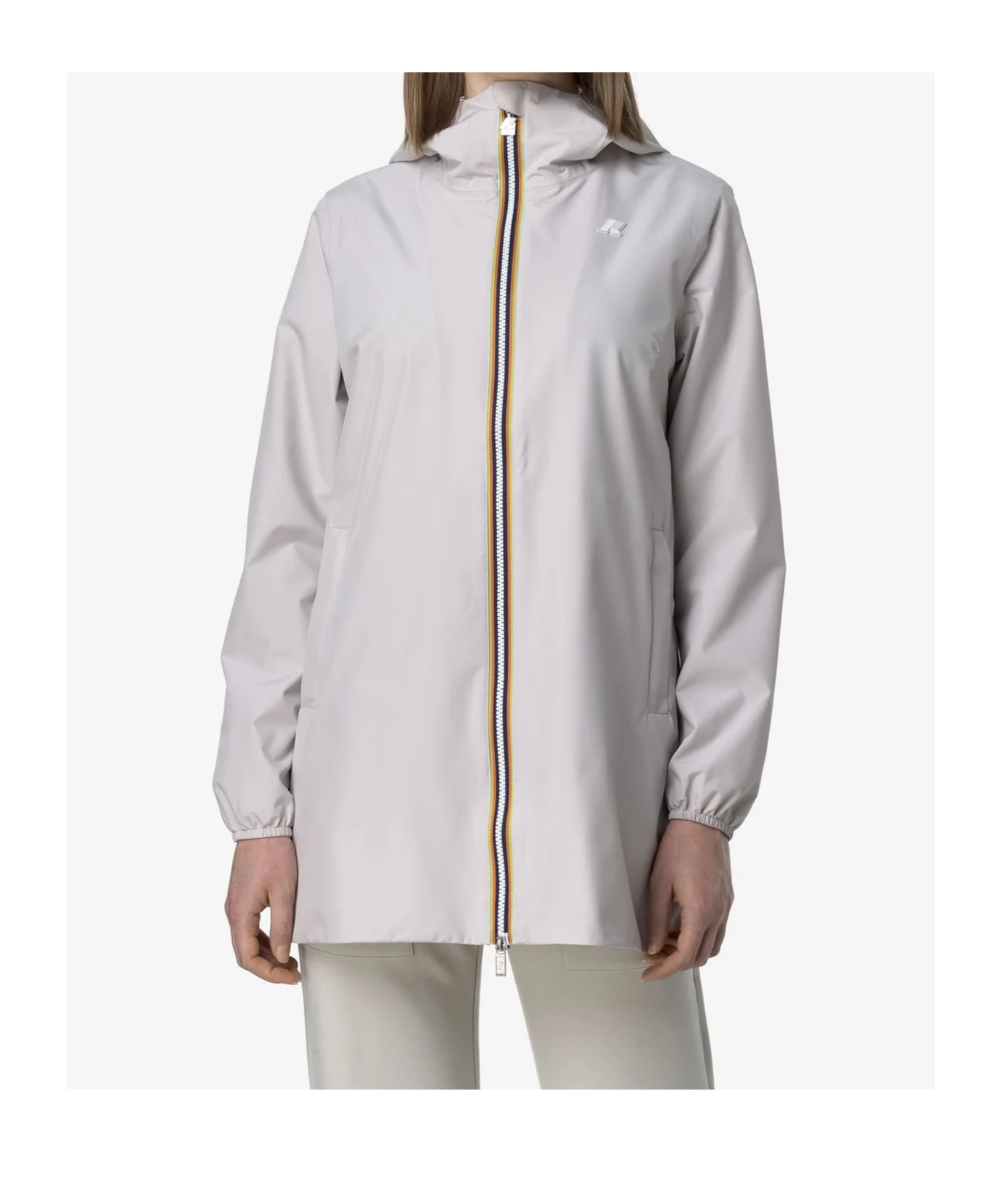 K-way Hooded Casual Jacket In White