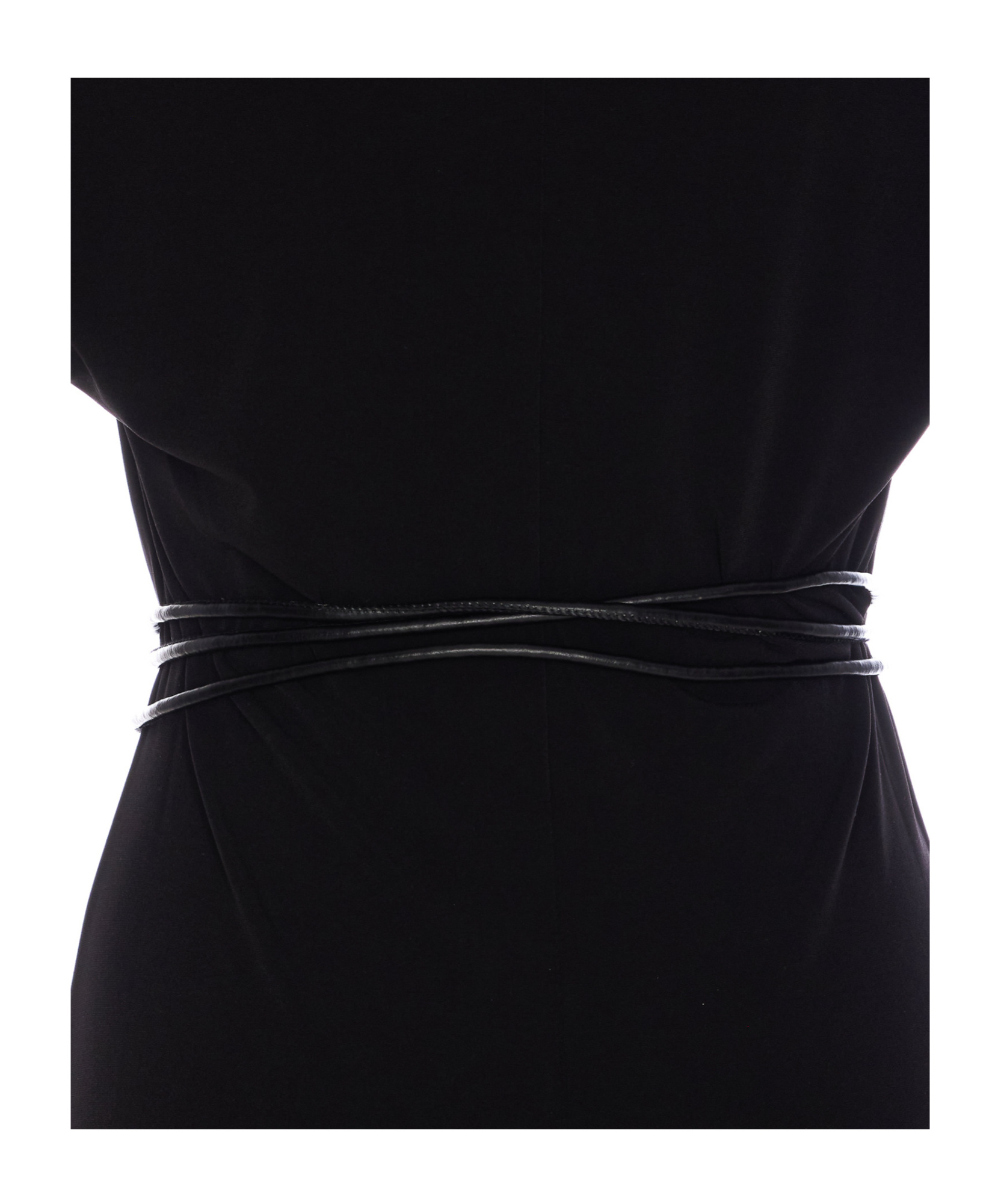 Patrizia Pepe Belted Midi Dress In Black