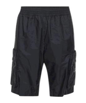 Moncler Elastic Waist Shorts In Midnight Blue