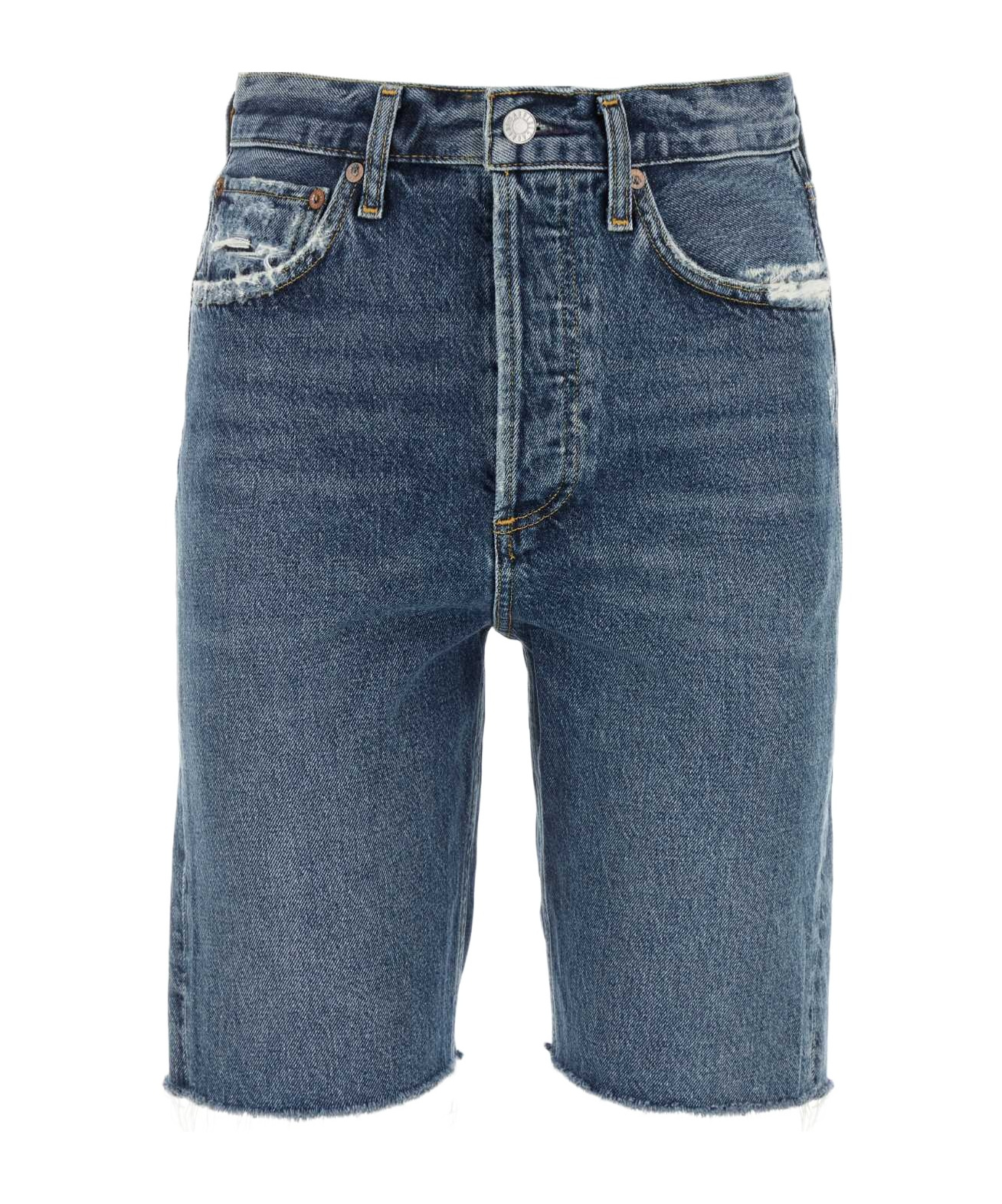 Agolde 90s Bermuda Shorts In Blue