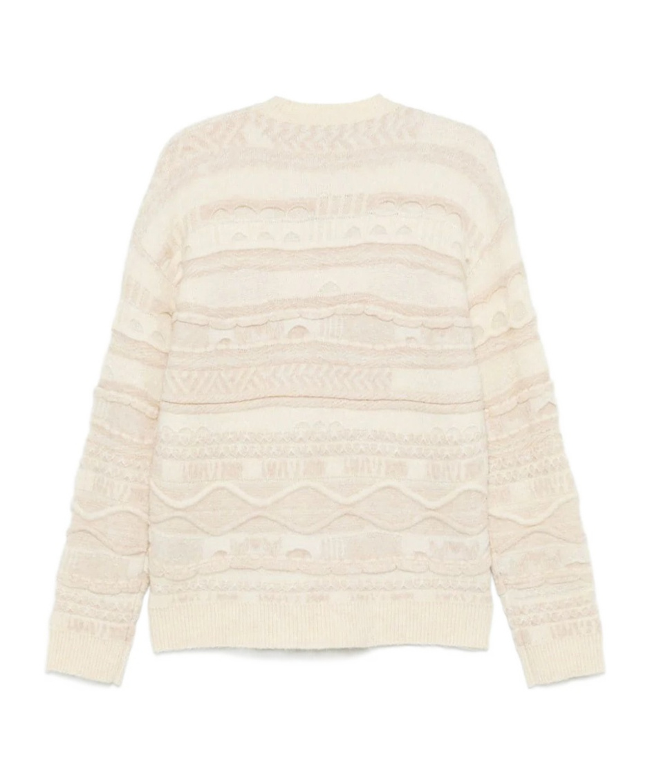 Laneus Textured Knitwear In Soft Creamy Hue In Neutral