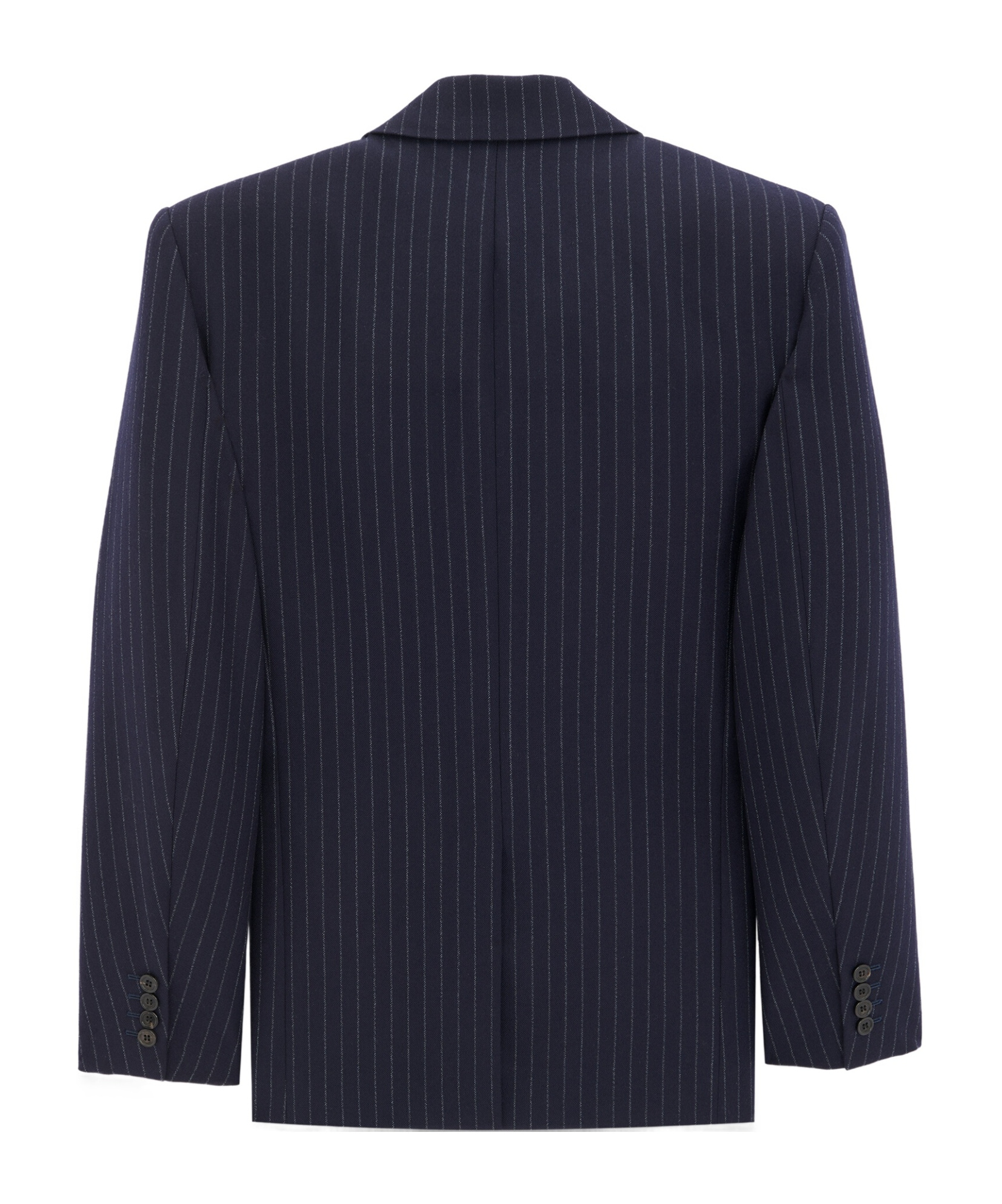 Saint Laurent Oversized Jacket In Rive Gauche Striped Flannel