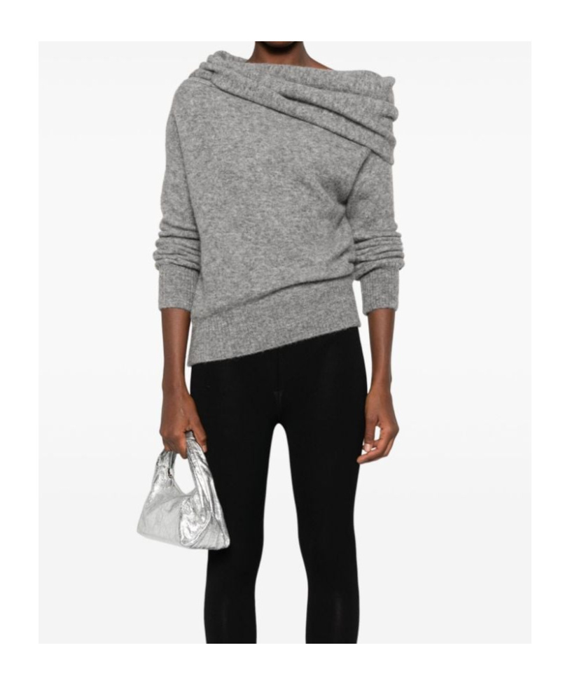 Giuseppe Di Morabito Off-the-shoulder Sweater In Gray