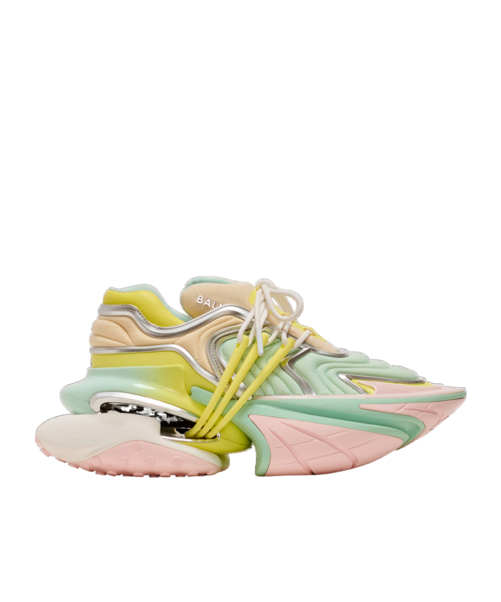 Balmain Unicorn Wave Trainers In Neoprene And Calfskin In Multi