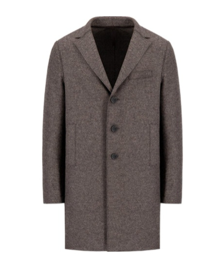 Harris Wharf London Boxy Coat Pressed Wool In Gray