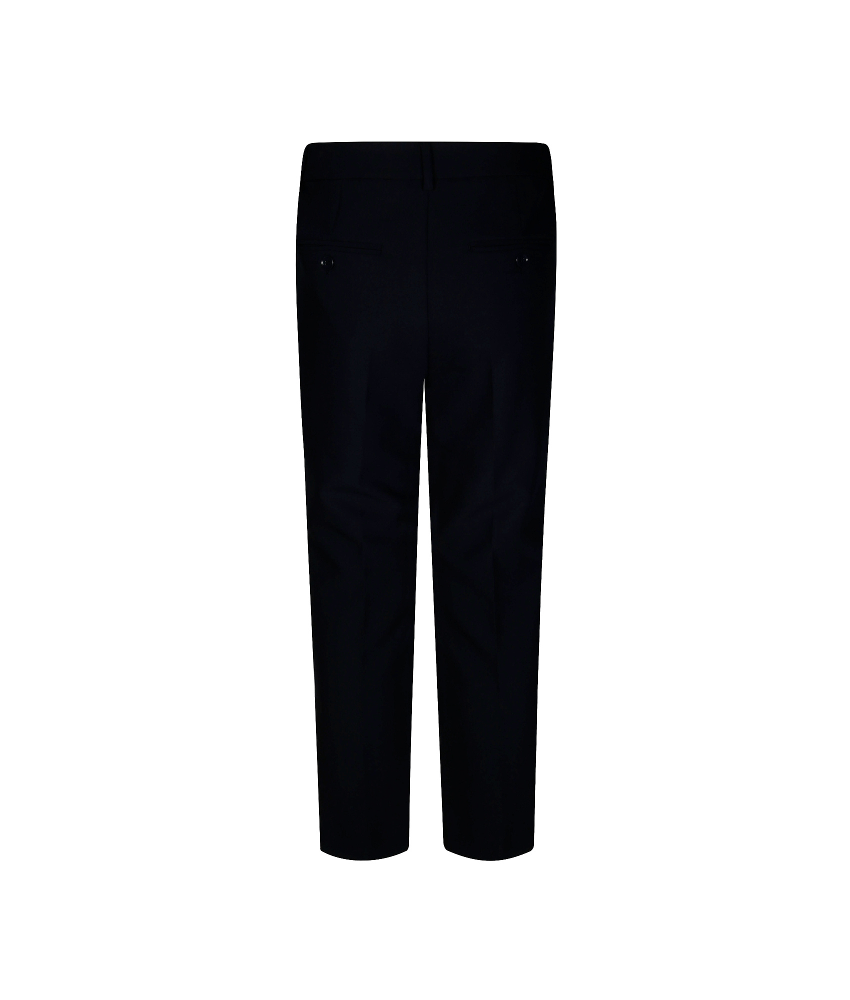 Weekend Max Mara Straight-leg Trousers With Ruffled Accents And Pockets In Black