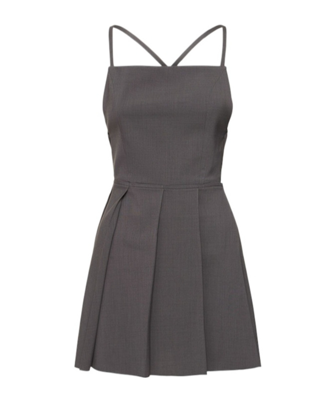 Low Classic Pleated Mini Dress