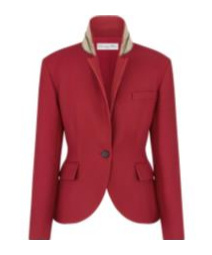 Dior Fitted Jacket In Grain De Poudre Virgin Wool And Silk In Red