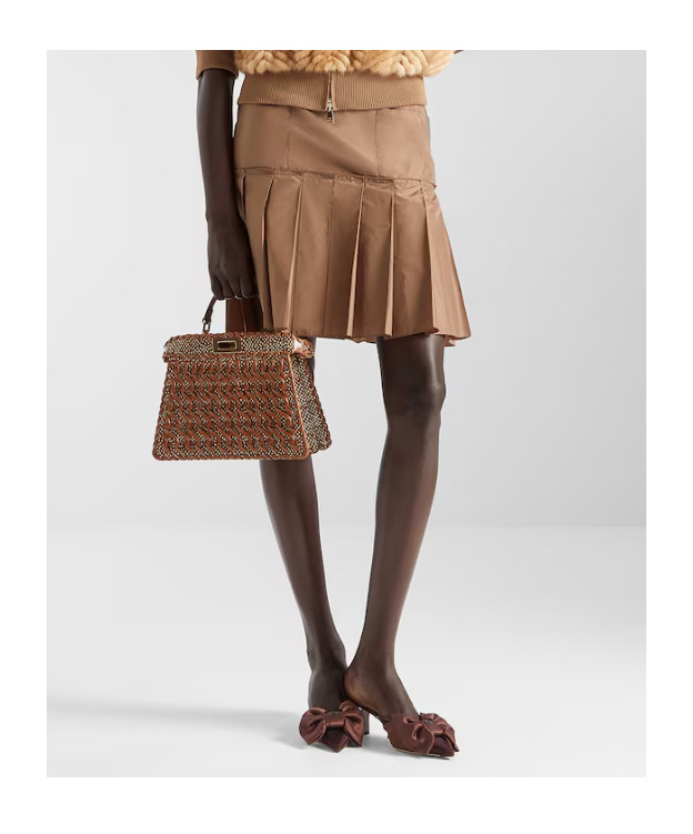Fendi Pleated Skirt In Brown