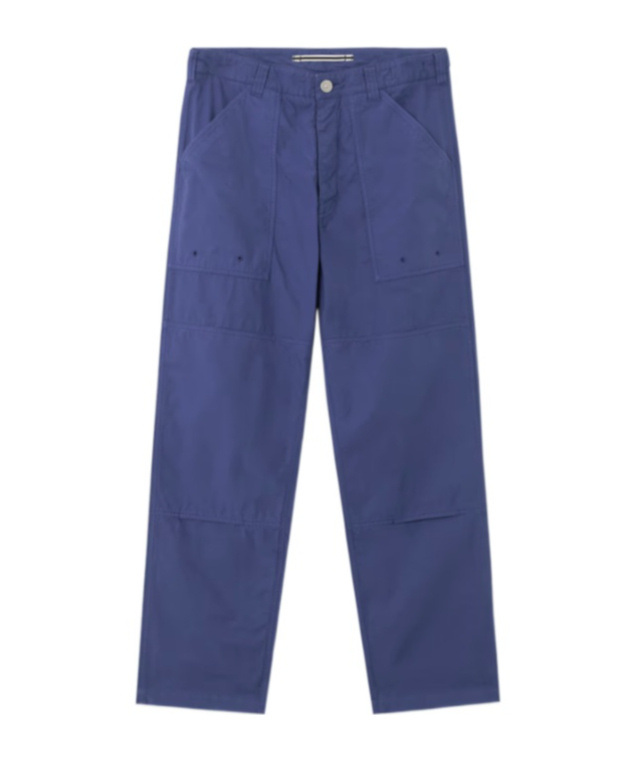Stone Island Regular Fit Chino Trousers With Rubber Applique In Ocean Blue