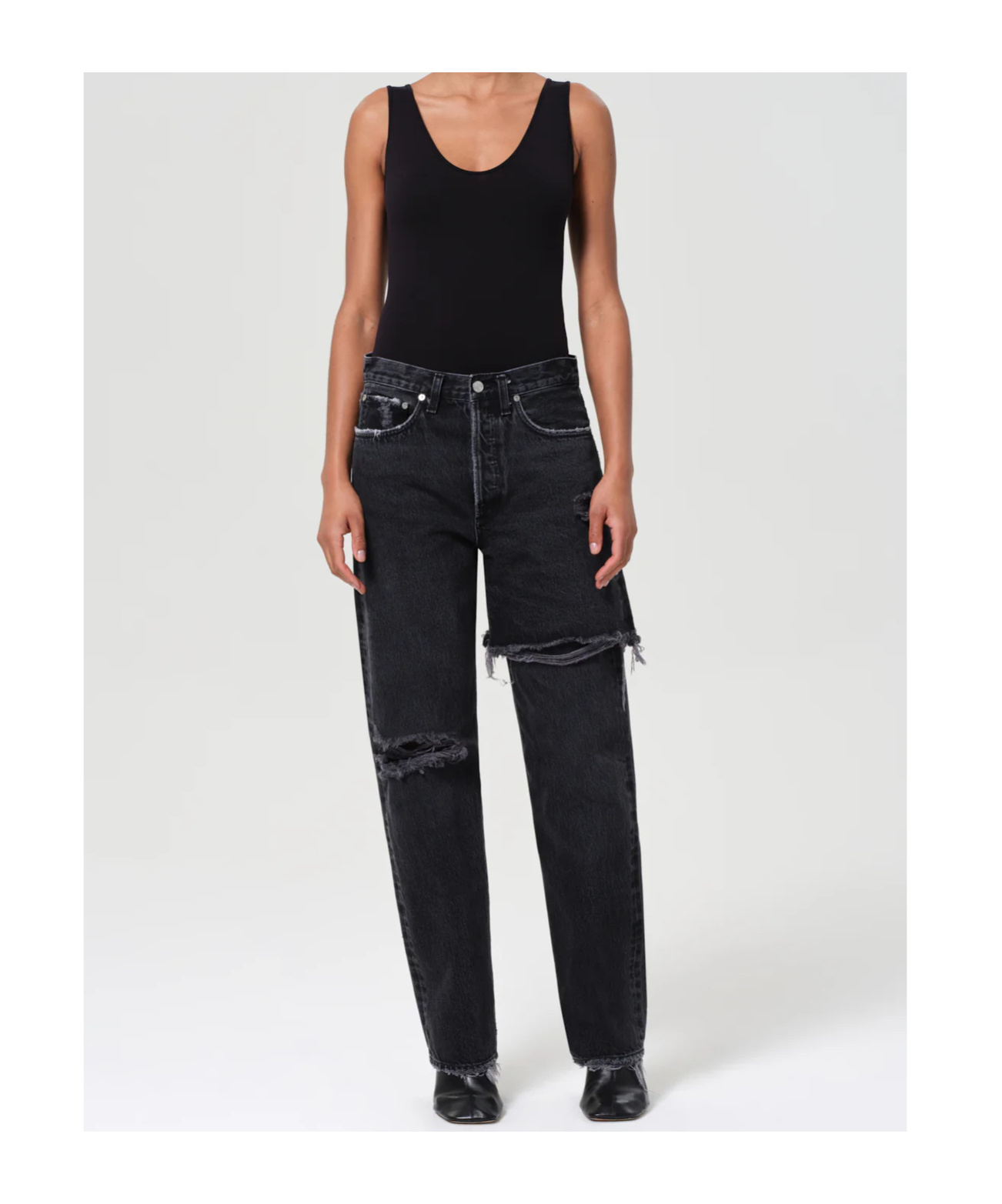 Agolde High-waisted Jeans In Black