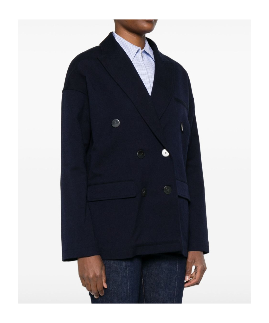 Forte Forte Women Double-breasted Jacket In Blue