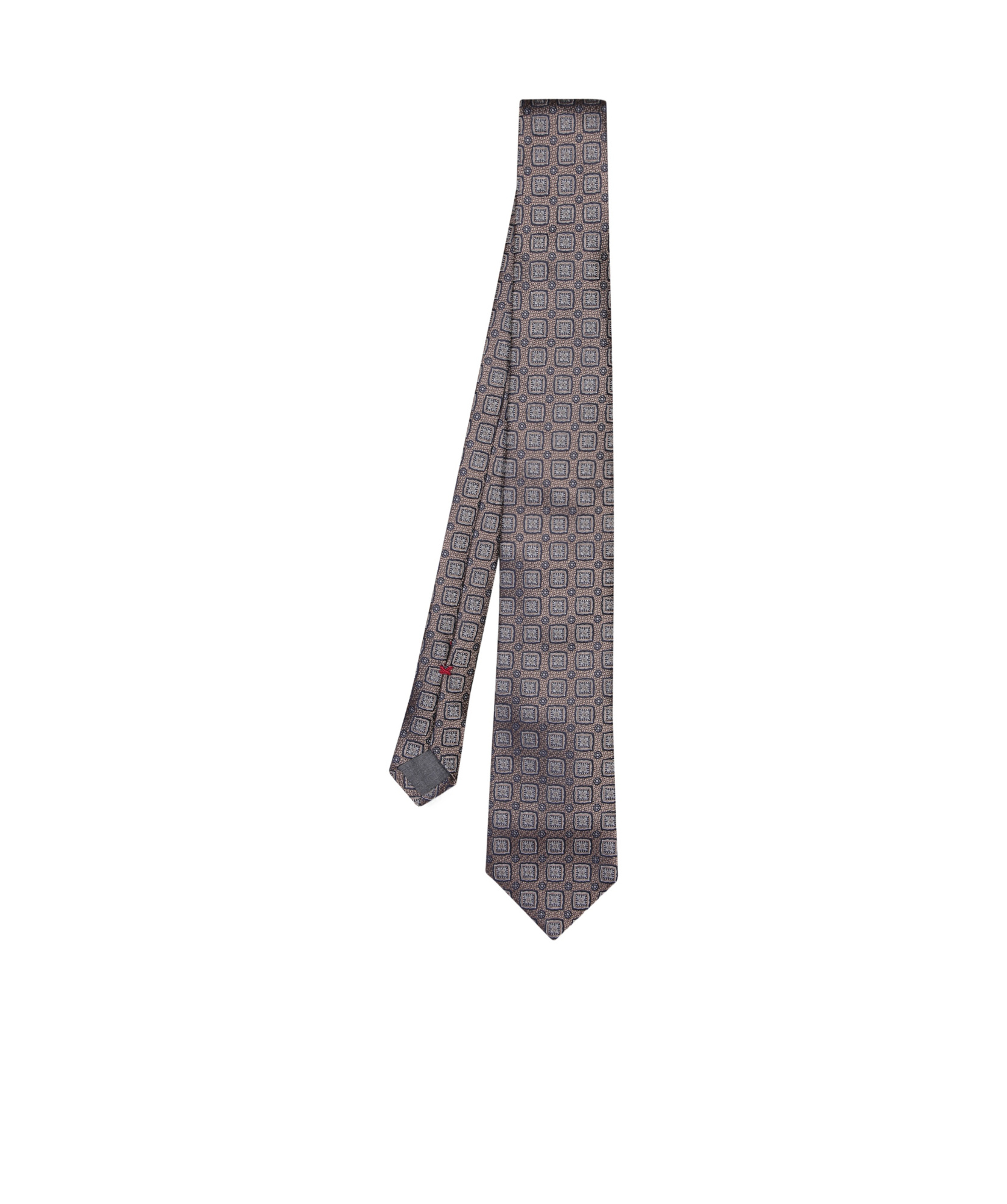 BRUNELLO CUCINELLI PATTERNED-JACQUARD SILK TIE