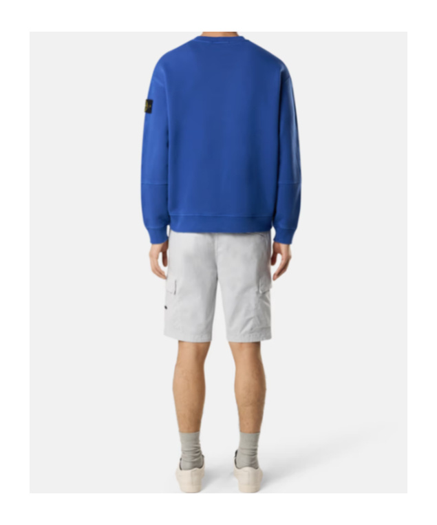 Stone Island Extra-size Round-neck Sweatshirt In Blue
