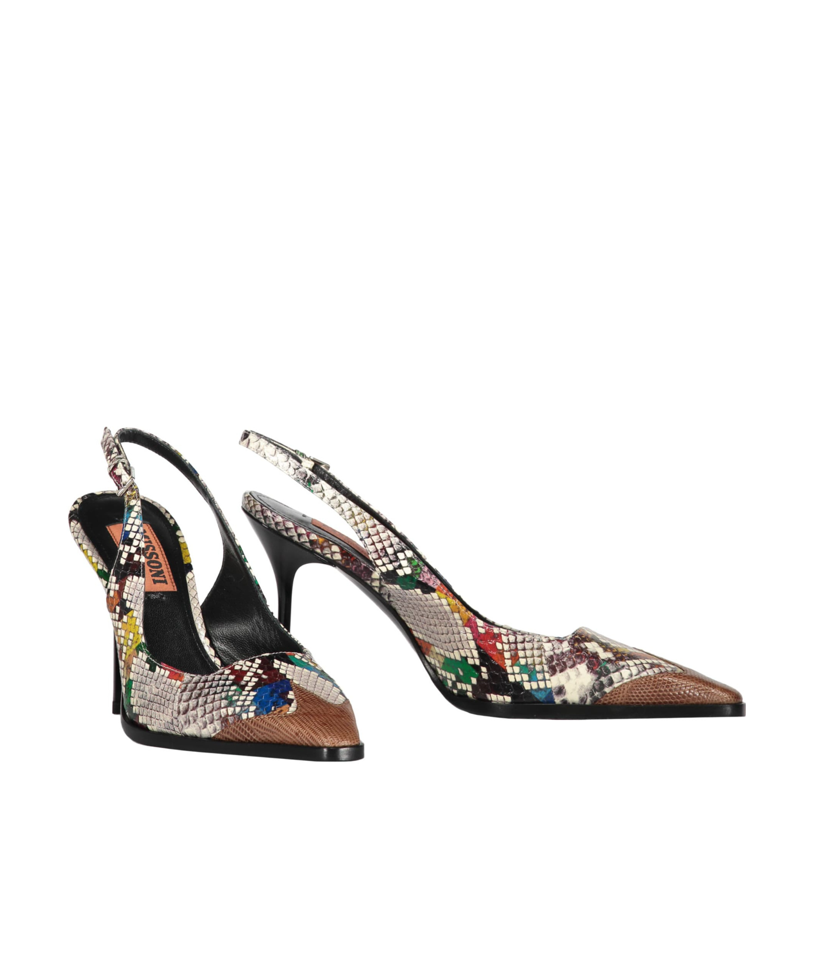 MISSONI PYTHON-PRINT SLINGBACK PUMPS 