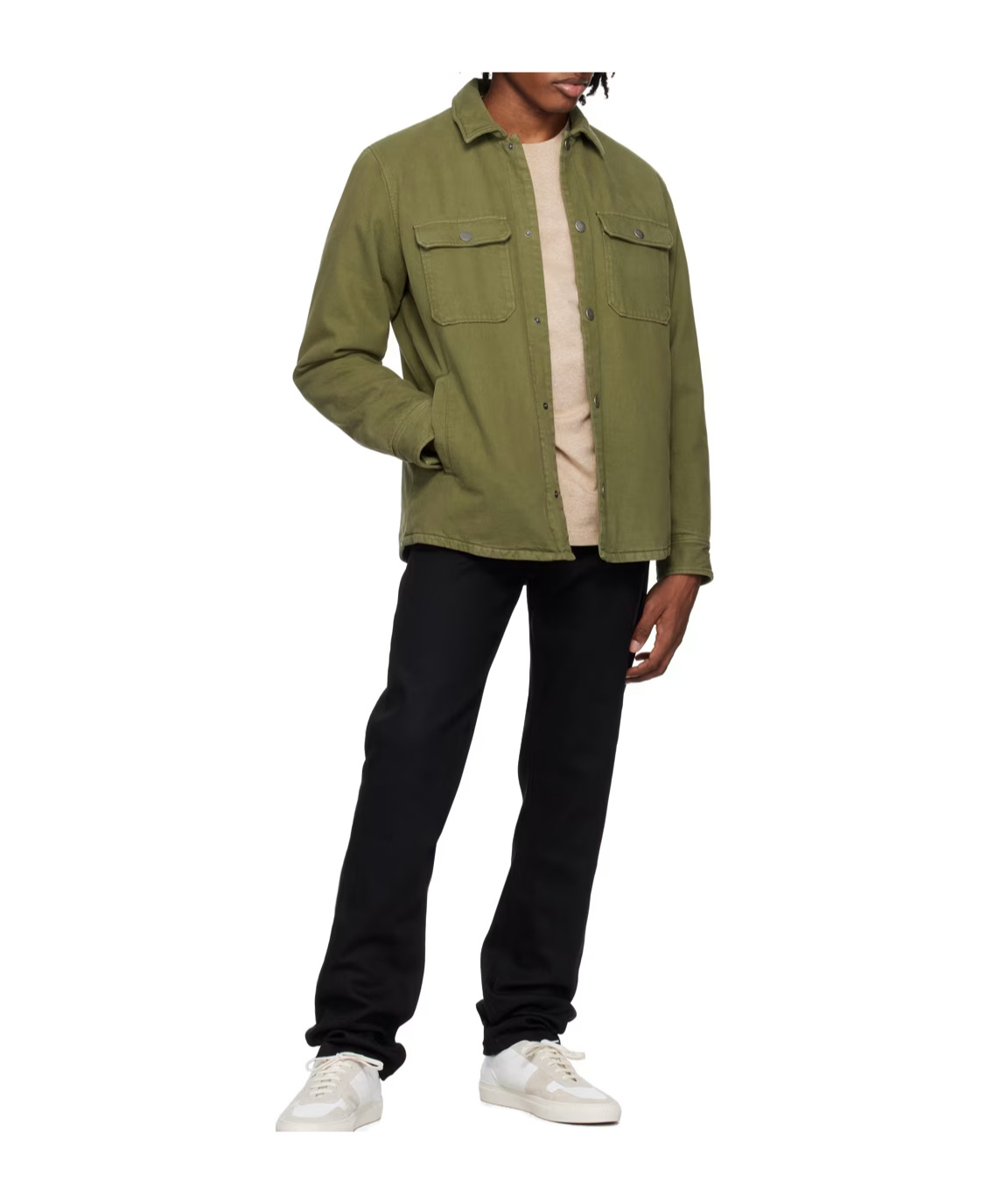 Apc Snap-open Casual Jacket In Green